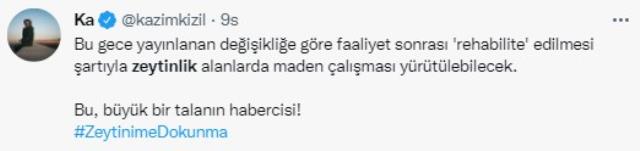 Resmi Gazete'de yayımlanan karar tepkilere neden oldu! Zeytinlikler kesilerek maden sahasına çevirilebilecek Resmi Gazete'de yayımlanan karar tepkilere neden oldu! Zeytinlikler kesilerek maden sahasına çevirilebilecek