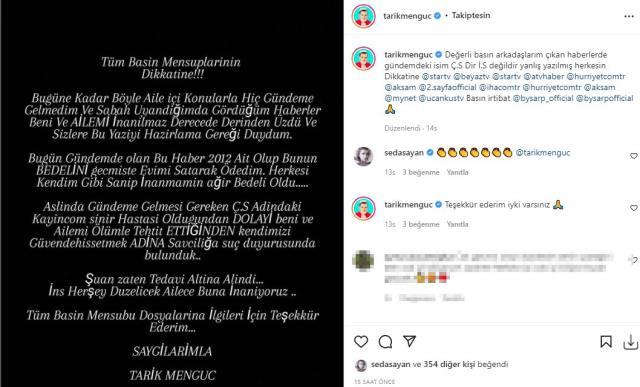 Can güvenliğinden endişe duyan Tarık Mengüç, kavgalı olduğu kayınbiraderi için uzaklaştırma kararı aldırdı Can güvenliğinden endişe duyan Tarık Mengüç, kavgalı olduğu kayınbiraderi için uzaklaştırma kararı aldırdı