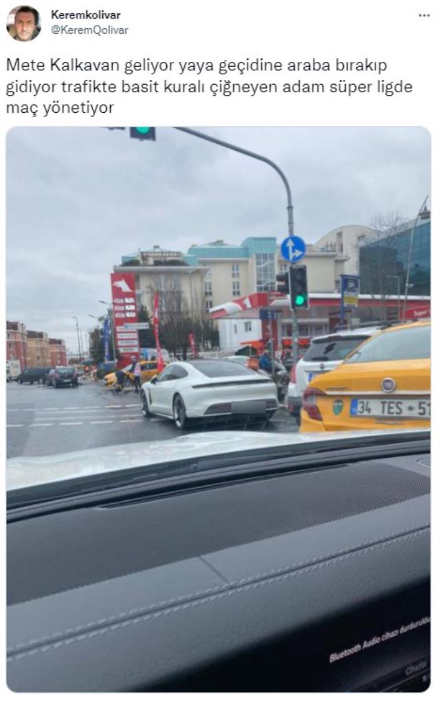 Hakem Mete Kalkavan trafik kurallarını yok saydı! Ultra lüks aracı sosyal medyada olay oldu