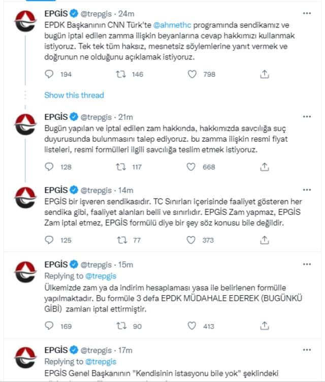 Akaryakıt zammı geri çekildi, iki kurum arasında gerilim çıktı! EPGİS'ten EPDK Başkanı'na zehirzemberek yanıt