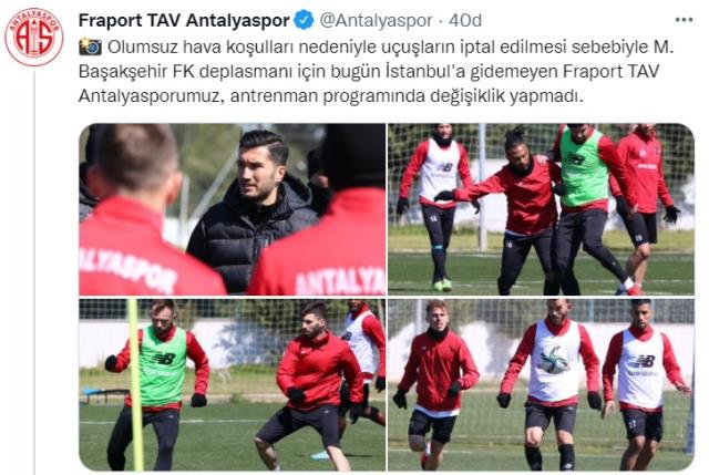 Antalyaspor, Başakşehir maçının ertelenmesi için TFF'ye başvurdu: İstanbul'a gelemiyoruz Antalyaspor, Başakşehir maçının ertelenmesi için TFF'ye başvurdu: İstanbul'a gelemiyoruz