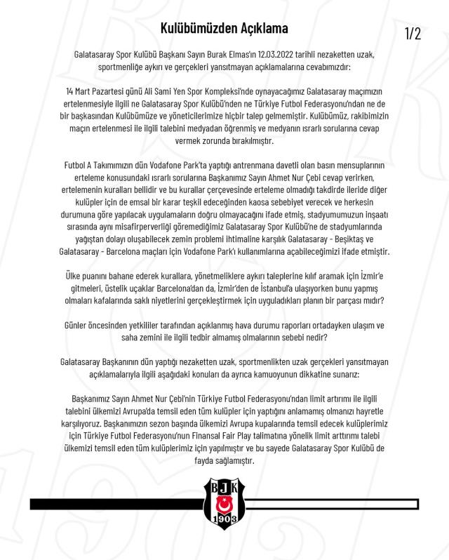 Beşiktaş'tan Galatasaray'a görülmemiş yanıt! Fatih Terim'in sözüyle gönderme yaptılar Beşiktaş'tan Galatasaray'a görülmemiş yanıt! Fatih Terim'in sözüyle gönderme yaptılar