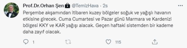 Kar geri dönüyor! İstanbul'da cuma gününden itibaren kuvvetli yağış bekleniyor Kar geri dönüyor! İstanbul'da cuma gününden itibaren kuvvetli yağış bekleniyor