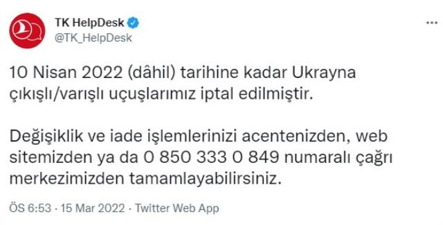 Son Dakika: Uçuşu olanlar dikkat! THY, 4 ülkeye seferlerini iptal etti Son Dakika: Uçuşu olanlar dikkat! THY, 4 ülkeye seferlerini iptal etti