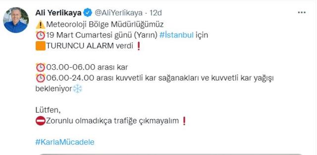 İstanbul için peş peşe uyarı! Turuncu alarm verildi, yarına dikkat İstanbul için peş peşe uyarı! Turuncu alarm verildi, yarına dikkat