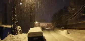 Güroymak'ta yeniden kar yağışı başladı