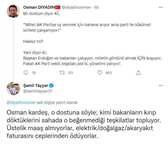 AK Partili Şamil Tayyar'dan tartışma çıkaracak paylaşım! İsim vermeden bakanları eleştirdi