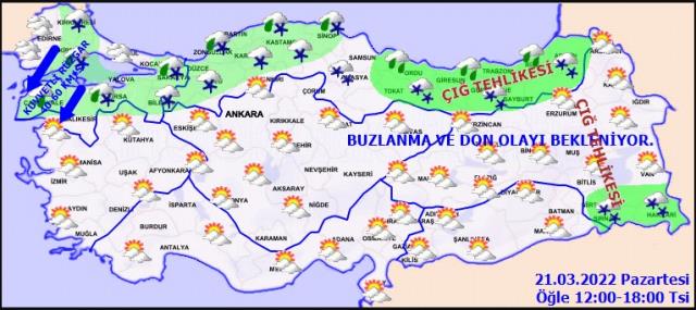 Havalar ısınıyor: İşte 21 Mart 2022'de bütün yurtta hava durumu Havalar ısınıyor: İşte 21 Mart 2022'de bütün yurtta hava durumu
