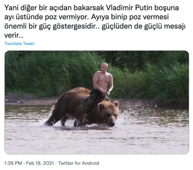 Putin'in ayının üzerinde çekildiği iddia edilen fotoğraf montaj çıktı
