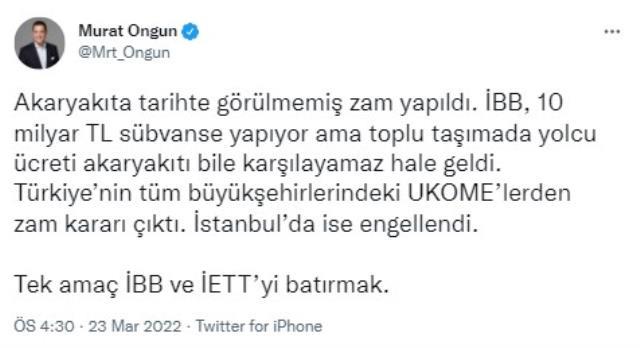 Bakanlık, İBB'nin ulaşım zammının neden kabul edilmediğini açıkladı: Teklif edilen oran çok yüksek Bakanlık, İBB'nin ulaşım zammının neden kabul edilmediğini açıkladı: Teklif edilen oran çok yüksek