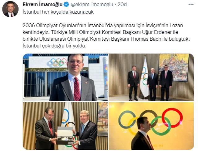 İBB Başkanı Ekrem İmamoğlu, Lozan'dan paylaştı! İstanbul'un Olimpiyat Oyunları için adaylık süreci başladı