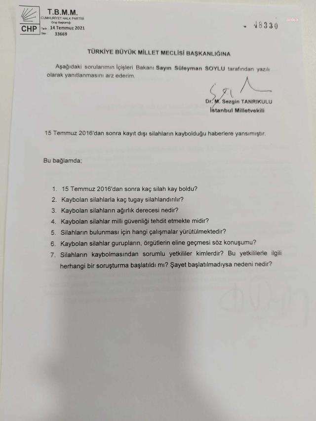 İç İşleri Bakanı Soylu, 15 Temmuz gecesi kaybolan silahları açıkladı: '3 adet G3, 11 adet kaleşnikof ve 2 adet MP5 kayıp' İç İşleri Bakanı Soylu, 15 Temmuz gecesi kaybolan silahları açıkladı: '3 adet G3, 11 adet kaleşnikof ve 2 adet MP5 kayıp'