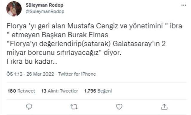 'Florya'nın parasıyla borç bitiyor' diyen Burak Elmas'a tepki yağıyor: Sözlerine nasıl inanabiliyorsunuz? 'Florya'nın parasıyla borç bitiyor' diyen Burak Elmas'a tepki yağıyor: Sözlerine nasıl inanabiliyorsunuz?