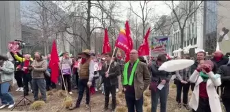 Rusya'nın Ukrayna'ya saldırıları Belçika'da protesto edildi