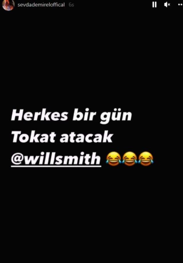 Hande Ataizi'ye tokat atan Sevda Demirel'den Will Smith paylaşımı