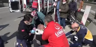 Otomobilin çarptığı elektrikli bisikletin sürücüsü yaralandı