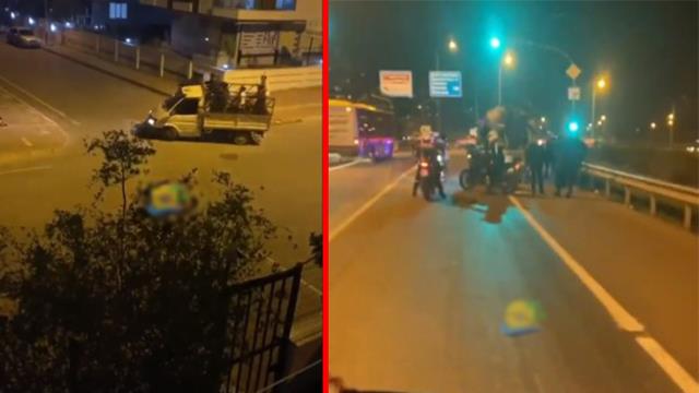 2 Suriyeli grubun sokak ortasında çatışması kameraya yansıdı