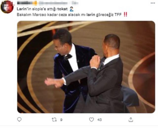 Herkesin aklına Will Smith geldi! Larin'in attığı tokat sosyal medyada akım başlattı