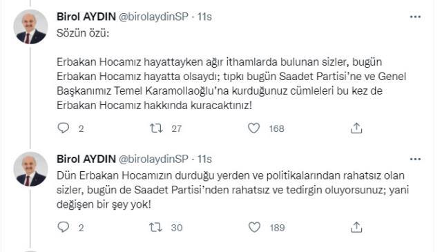 Saadet Partisi ile AK Parti arasında 'Erbakan yaşasaydı' polemiği sürüyor: Sizin döneminizde ev hapsinde yaşadı!