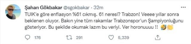 Şahan Gökbakar'dan enflasyon açıklaması: Bakın yine tüm rakamlar Trabzonspor'un şampiyonluğunu gösteriyor