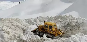 Şırnak'ta kar kalınlığının 5 metreyi bulduğu Faraşin Yaylası'nda yol açma çalışmaları sürüyor