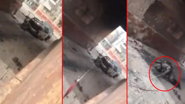 Çeçenlerin yaralı arkadaşlarını çatışma bölgesinden kurtarma anı ortaya çıktı Çeçenlerin yaralı arkadaşlarını çatışma bölgesinden kurtarma anı ortaya çıktı