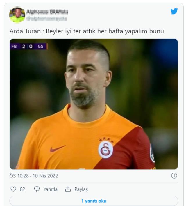Fenerbahçe maçının son 10 dakikasında forma giyen Arda Turan'ın görüntüsü gündem oldu Fenerbahçe maçının son 10 dakikasında forma giyen Arda Turan'ın görüntüsü gündem oldu