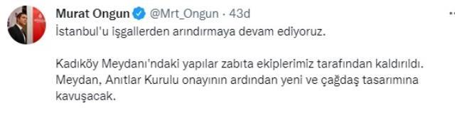 İBB düğmeye bastı! Kadıköy Meydanı'nda bulunan kaçak yapılar yıkılmaya başlandı