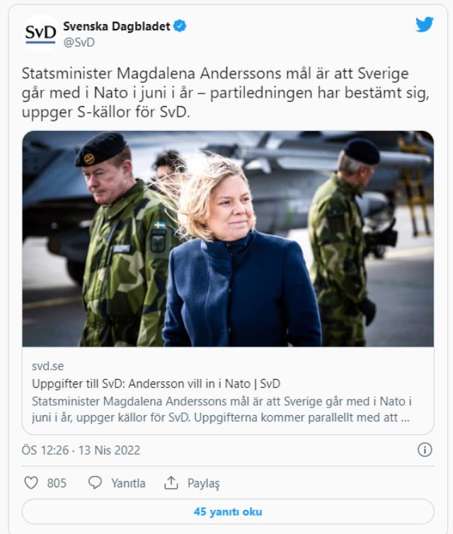 Putin'i küplere bindirecek haber! Finlandiya'dan sonra İsveç de NATO üyeliği için harekete geçti