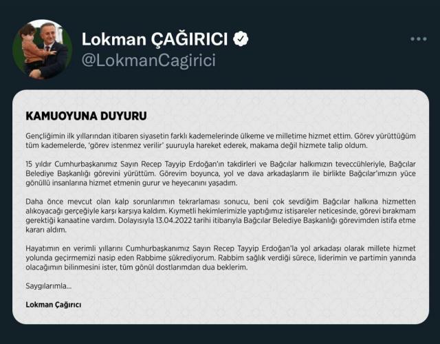Bağcılar Belediye Başkanı Lokman Çağırıcı'nın istifasında cinsel içerikli görüntülerle tehdit iddiası