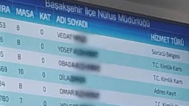 Nüfus müdürlüğü sıra ekranındaki yabancı isimler tartışma yarattı! Kurumdan sansür hamlesi gecikmedi