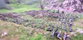 Irak'ın kuzeyinde teröristlerin inlerine girildi... PKK'ya ait çok sayıda silah ele geçirildi