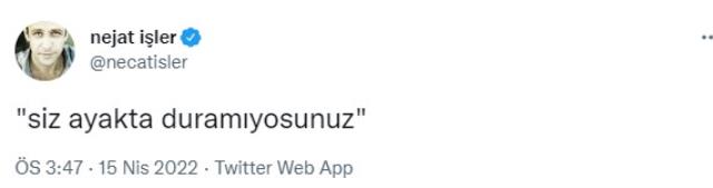 Alkolün dozunu kaçırınca önce yere kapaklanan sonra da küfürler savuran Nejat İşler sessizliğini bozdu