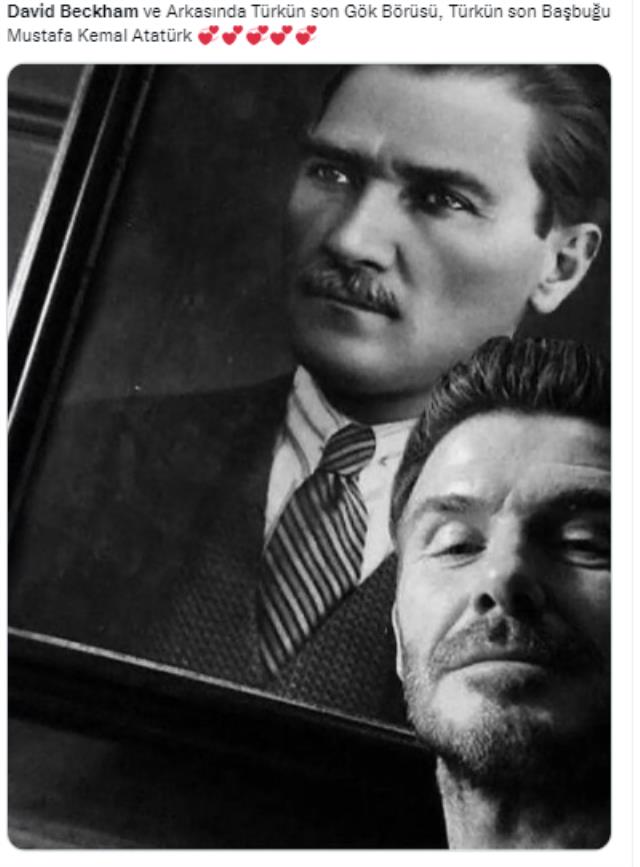 David Beckham'ın Atatürk portresi önünde fotoğraf paylaştığı iddiası