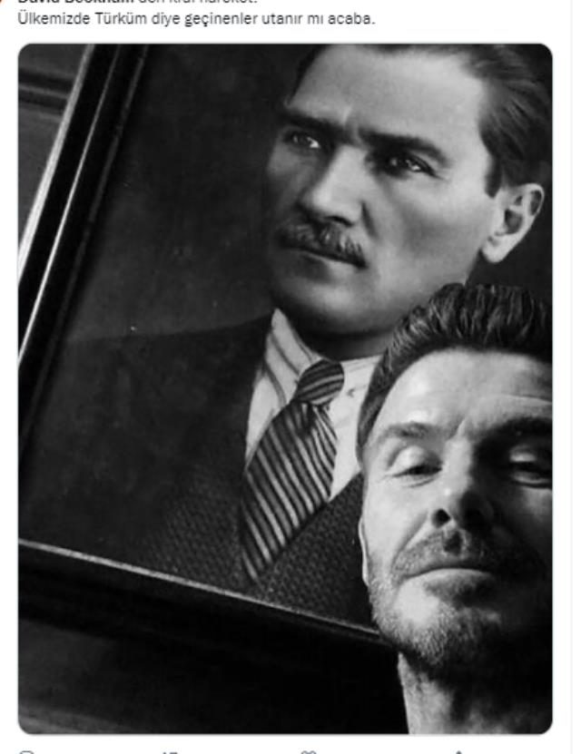 David Beckham'ın Atatürk portresi önünde fotoğraf paylaştığı iddiası
