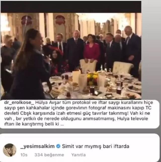 Yeşim Salkım'dan Cumhurbaşkanı Erdoğan'ın iftar davetine katılan Hülya Avşar'a sert yorum: Simit var mıymış? Yeşim Salkım'dan Cumhurbaşkanı Erdoğan'ın iftar davetine katılan Hülya Avşar'a sert yorum: Simit var mıymış?