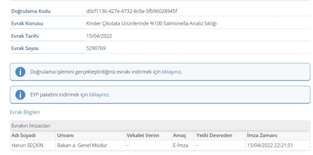 Tarım ve Orman Bakanlığı'nın Kinder ürünlerinde salmonella analizi sıklığını yüzde 100'e çıkardığı iddiası