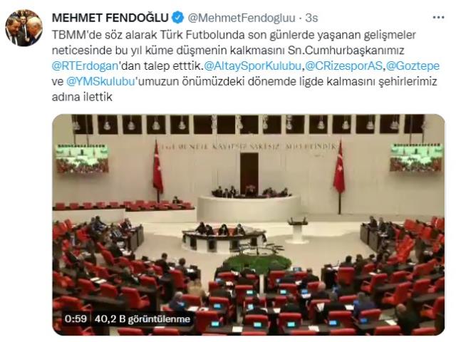Küme düşme kaldırılıyor mu? İlk talep geldi, gözler Cumhurbaşkanı Erdoğan'a çevrildi Küme düşme kaldırılıyor mu? İlk talep geldi, gözler Cumhurbaşkanı Erdoğan'a çevrildi