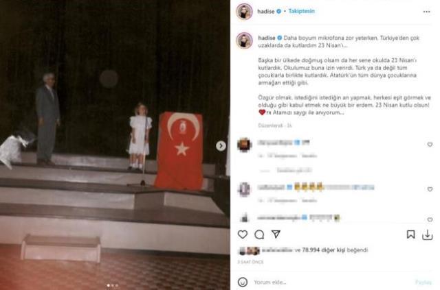 Ünlü isimler çocukluk fotoğraflarını paylaşarak 23 Nisan Çocuk Bayramı'nı kutladı