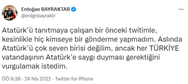 23 Nisan paylaşımı için 'Erdoğan'a gönderme' denilmişti! Eski Bakan Bayraktar'ın yanıtı ortalığı daha beter karıştırdı