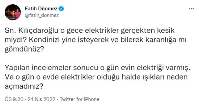 Bakan Dönmez'den Kılıçdaroğlu'yla ilgili gündemi değiştirecek açıklama: Yapılan incelemeler sonucu o gün evin elektriği varmış
