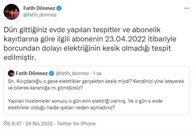 Bakan Dönmez'den Kılıçdaroğlu'yla ilgili gündemi değiştirecek açıklama: Yapılan incelemeler sonucu o gün evin elektriği varmış