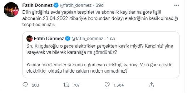 Bakan Dönmez'in 'O gün elektriği kesilmedi' açıklamasına Kılıçdaroğlu çok sert çıktı: Yalansa istifa edecek misin?