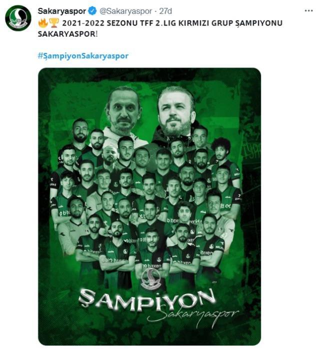 Sakaryaspor, 1. Lig'e geri döndü! Tuncay Şanlı yönetiminde tarihi başarı