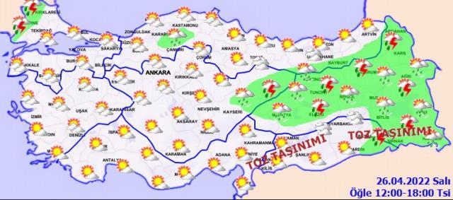 26 Nisan Salı günü hava nasıl olacak?