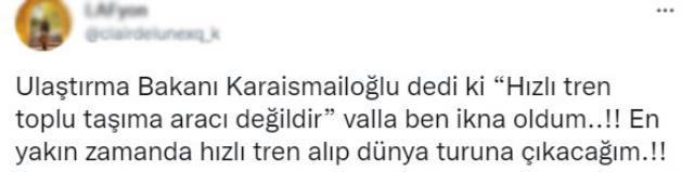 Bakan Karaismailoğlu'ndan canlı yayında dikkat çeken sözler: Hızlı tren, toplu taşıma değildir