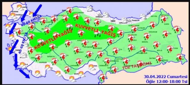 Meteoroloji haritalarla uyardı! Şemsiyesiz çıkmayın