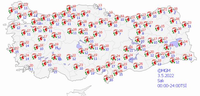 Bayram planı yapanlar dikkat! Meteoroloji sağanak yağış için saat verdi Bayram planı yapanlar dikkat! Meteoroloji sağanak yağış için saat verdi