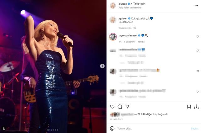 Gülşen, lacivert sahne kıyafetiyle hayranlarından tam not aldı: Böyle çok daha güzelsin Gülşen, lacivert sahne kıyafetiyle hayranlarından tam not aldı: Böyle çok daha güzelsin