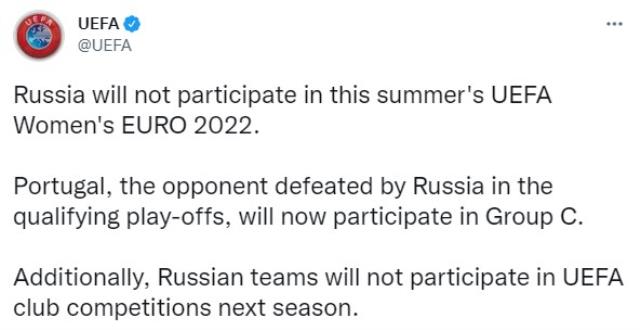 UEFA'dan Rusya'ya bir kez geçit yok! Tüm organizasyonlardan men ettiler